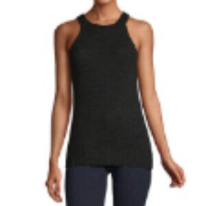 Worthington Womens High Neck Sleeveless Pullover Sweater Black Medium